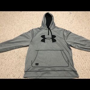 Men’s Under Armour Sweatshirt Big Logo Black Grey